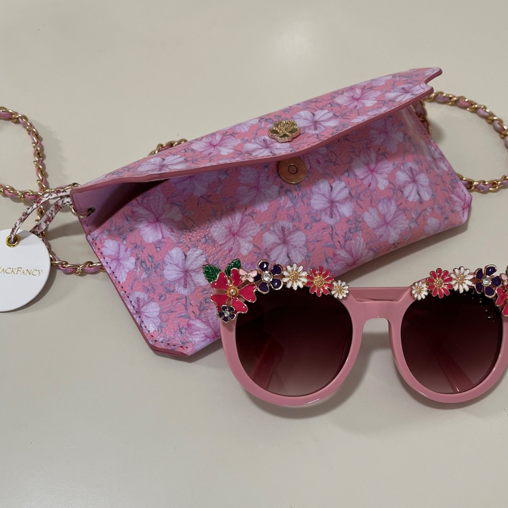LoveShackFancy Sunglasses with Crossbody Case